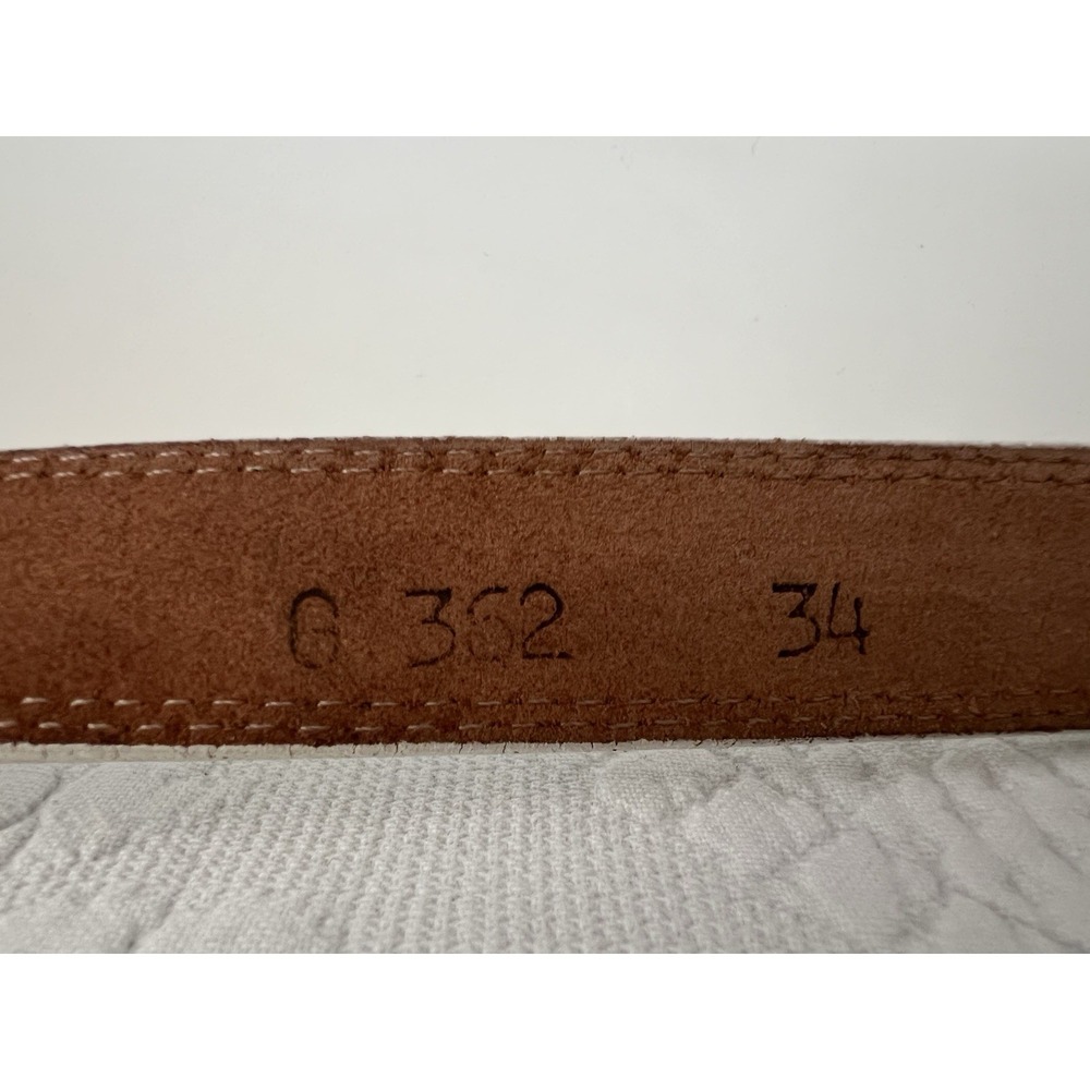 NOCONA Western Women's Belt White Leather Silver Tone Size 34 Southwest - Picture 3 of 7